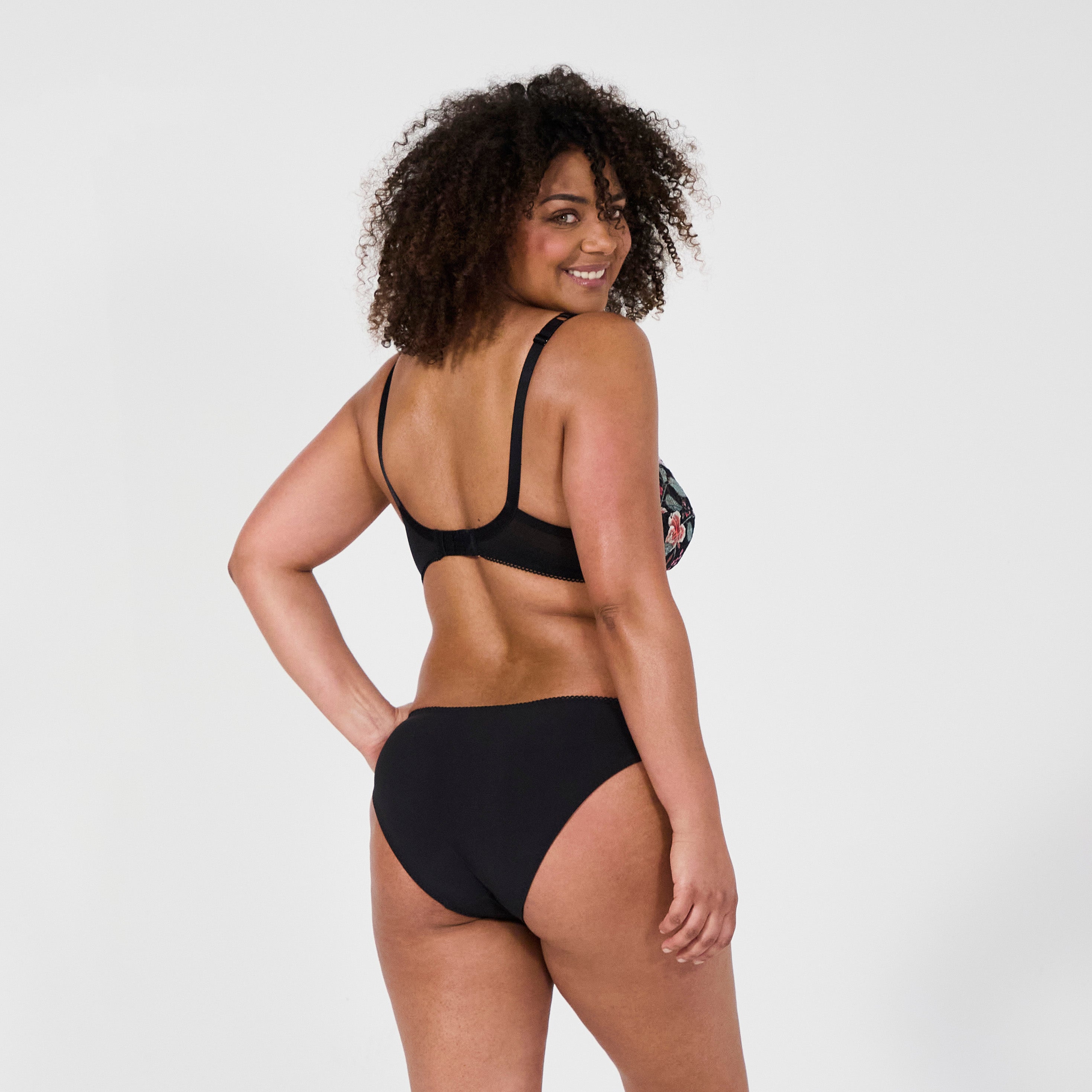 Slip noir imprimé Luccia swing