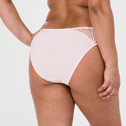 Lot de trois : 1 soutien-gorge + 1 slip  + 1 Shorty rose poudré Pampelune