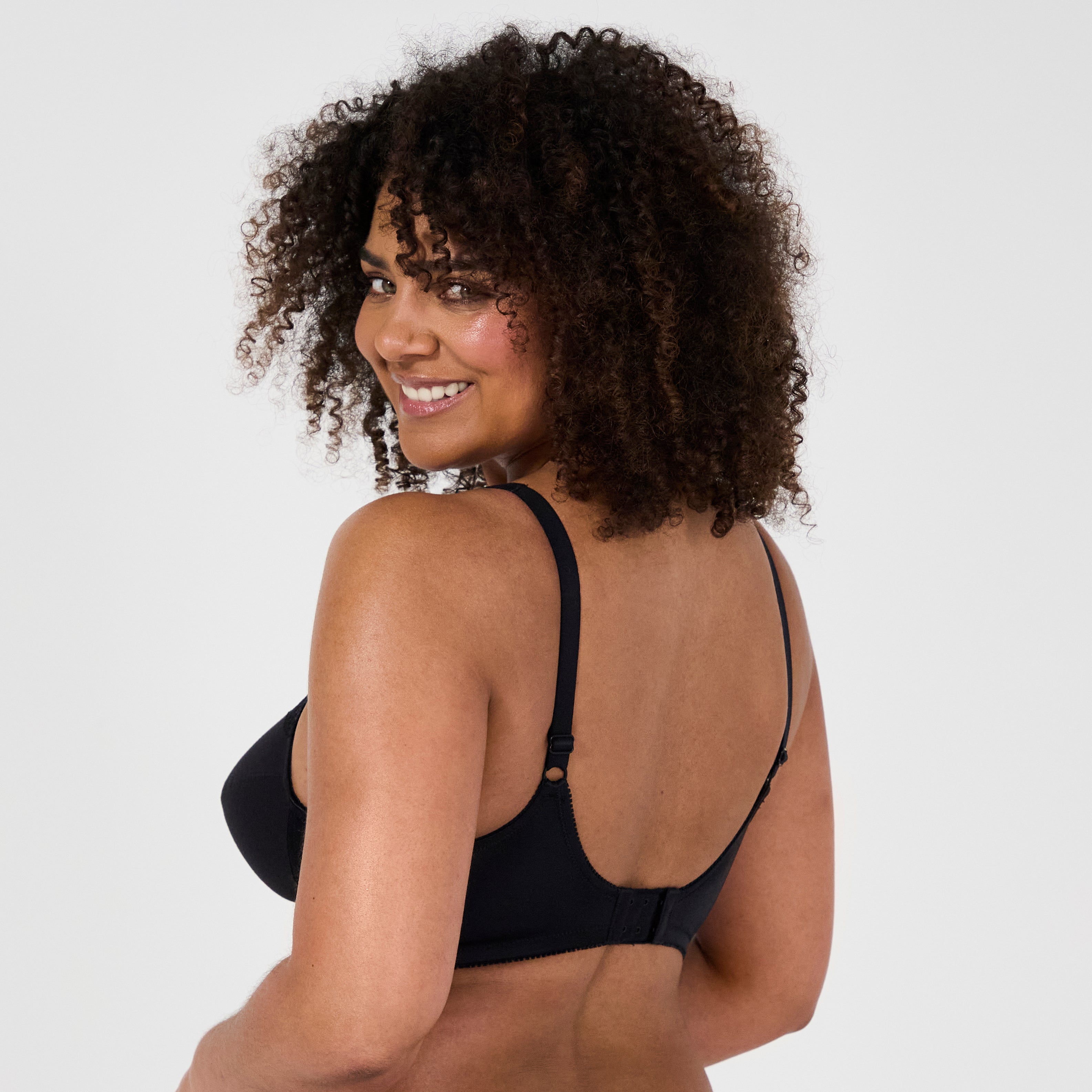 Cotton Comfort Black Underwired Bra