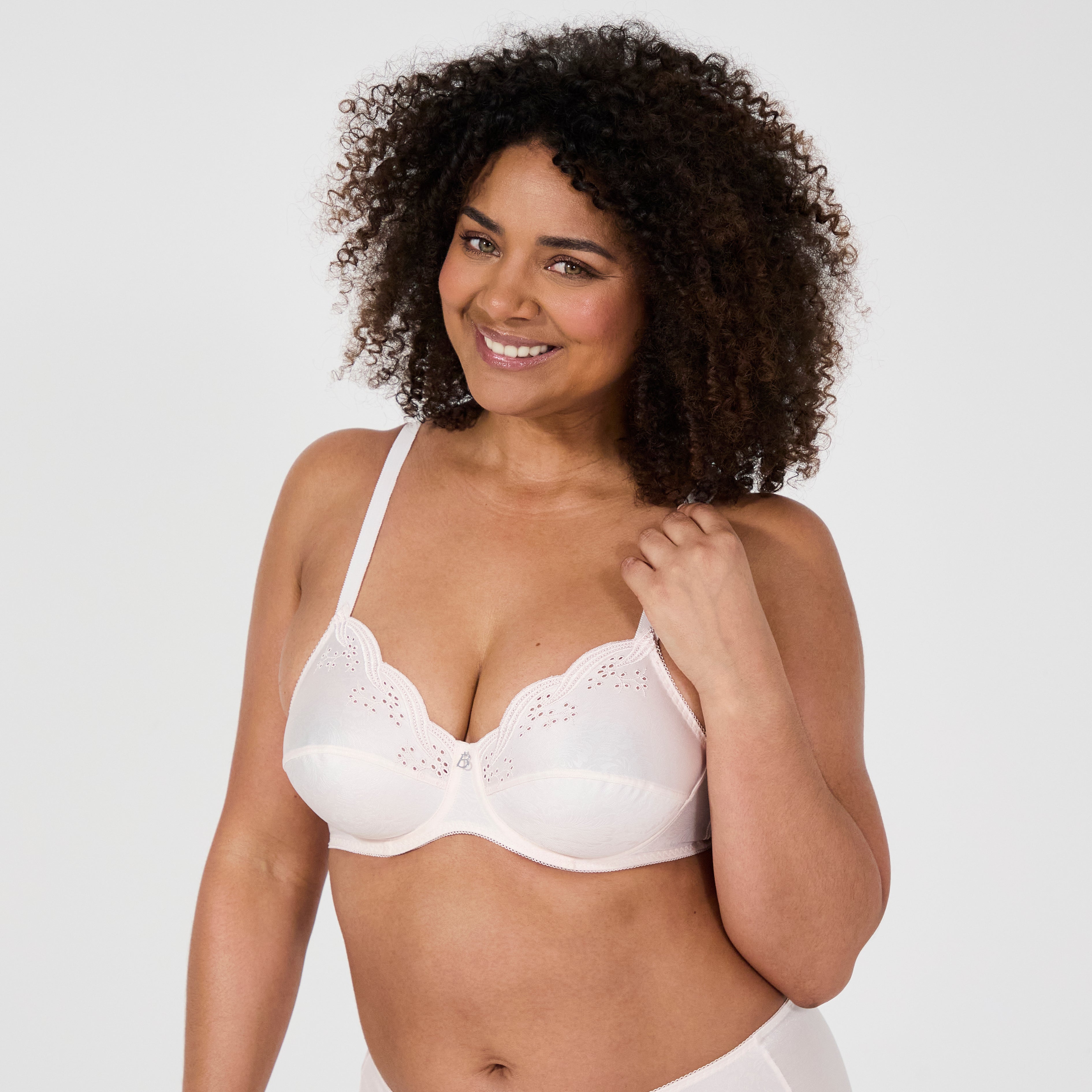 Emily powder pink underwired bra