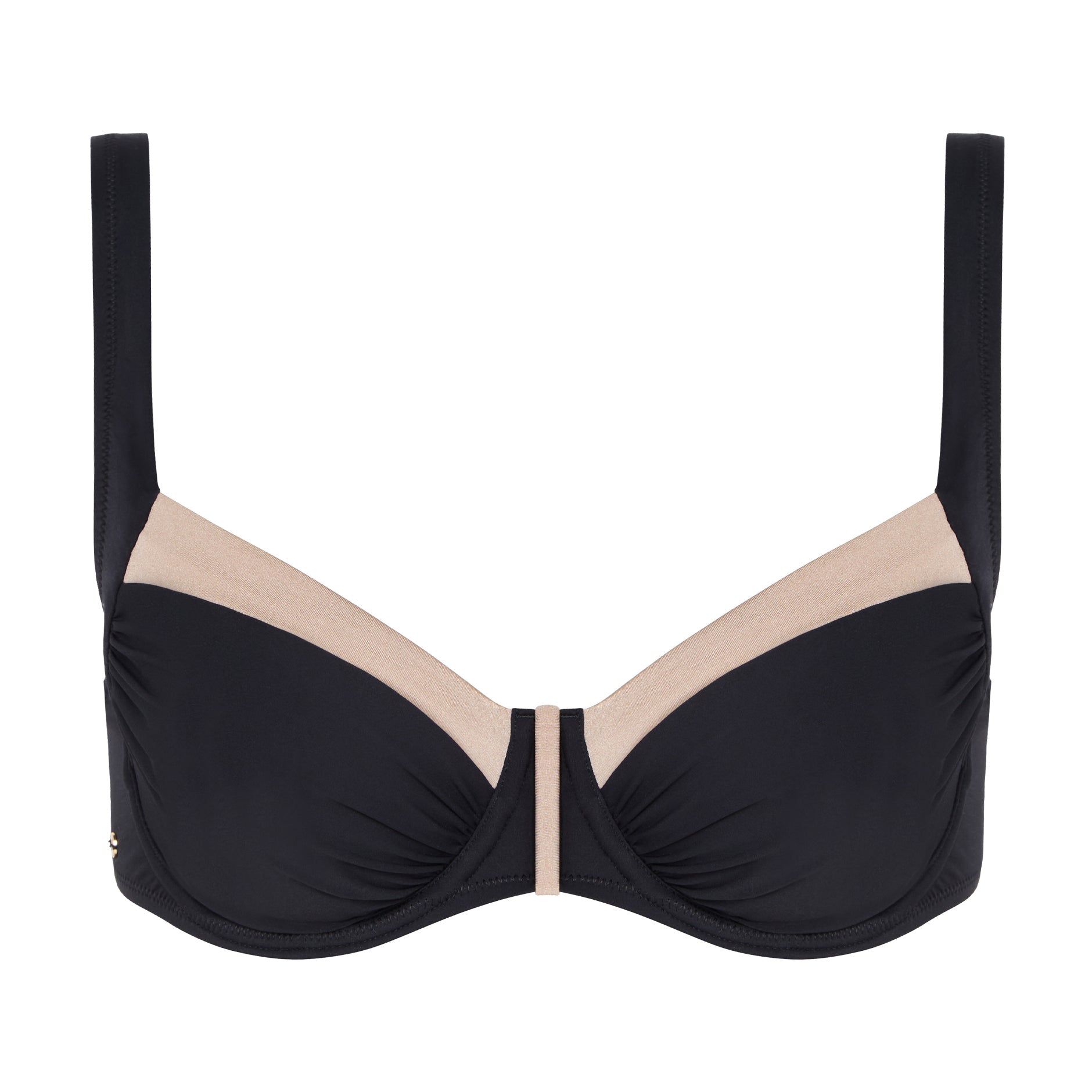 Haut de maillot de bain avec armatures Hollywood Noir/ Or