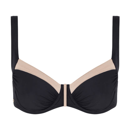 Haut de maillot de bain avec armatures Hollywood Noir/ Or