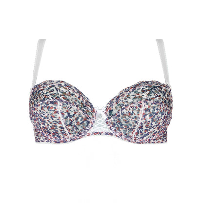 Luccia swing printed white underwired bra