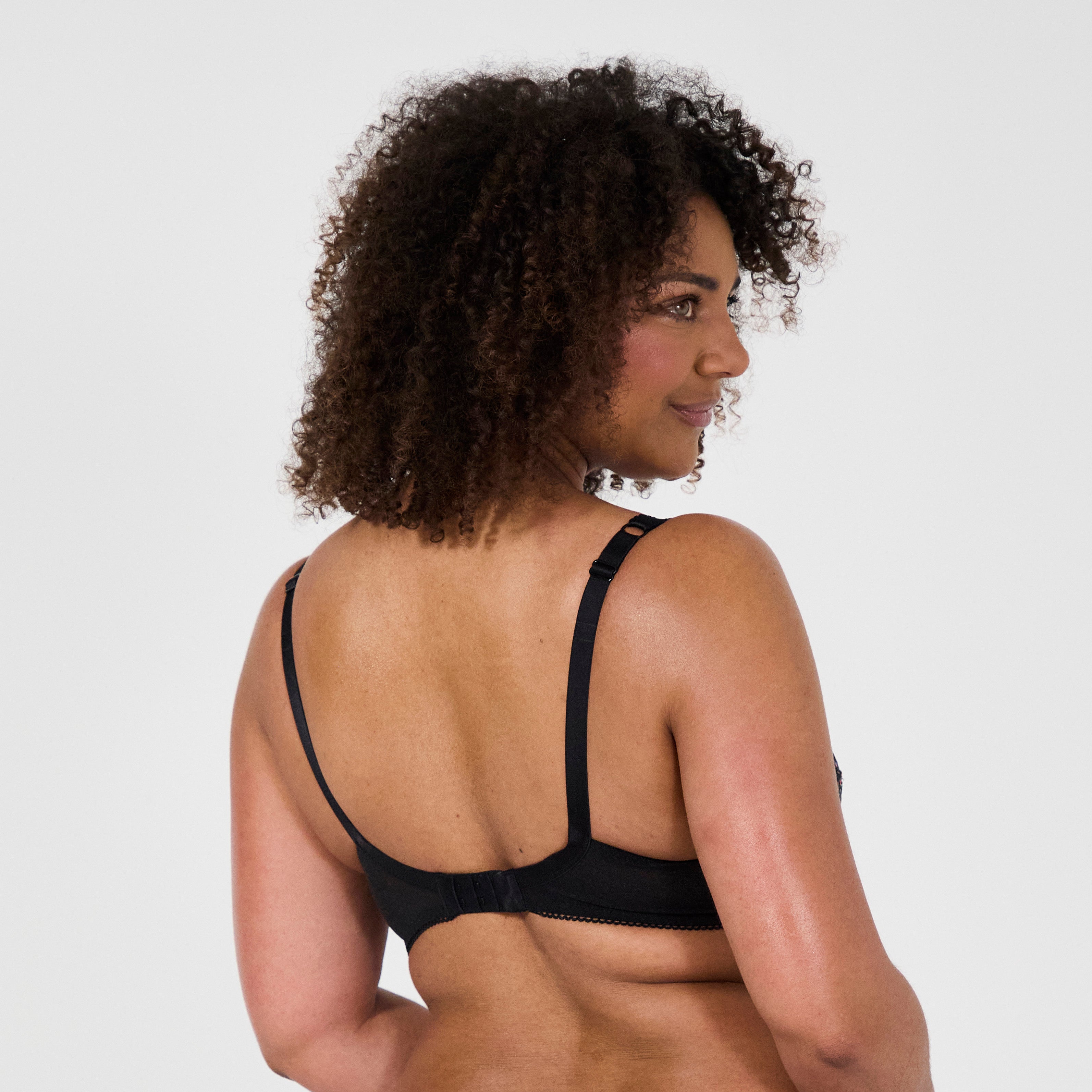 Luccia swing printed black underwired bra