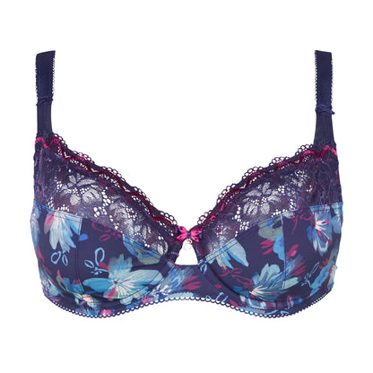 Soutien-gorge emboîtant bleu imprimé Luccia Twist