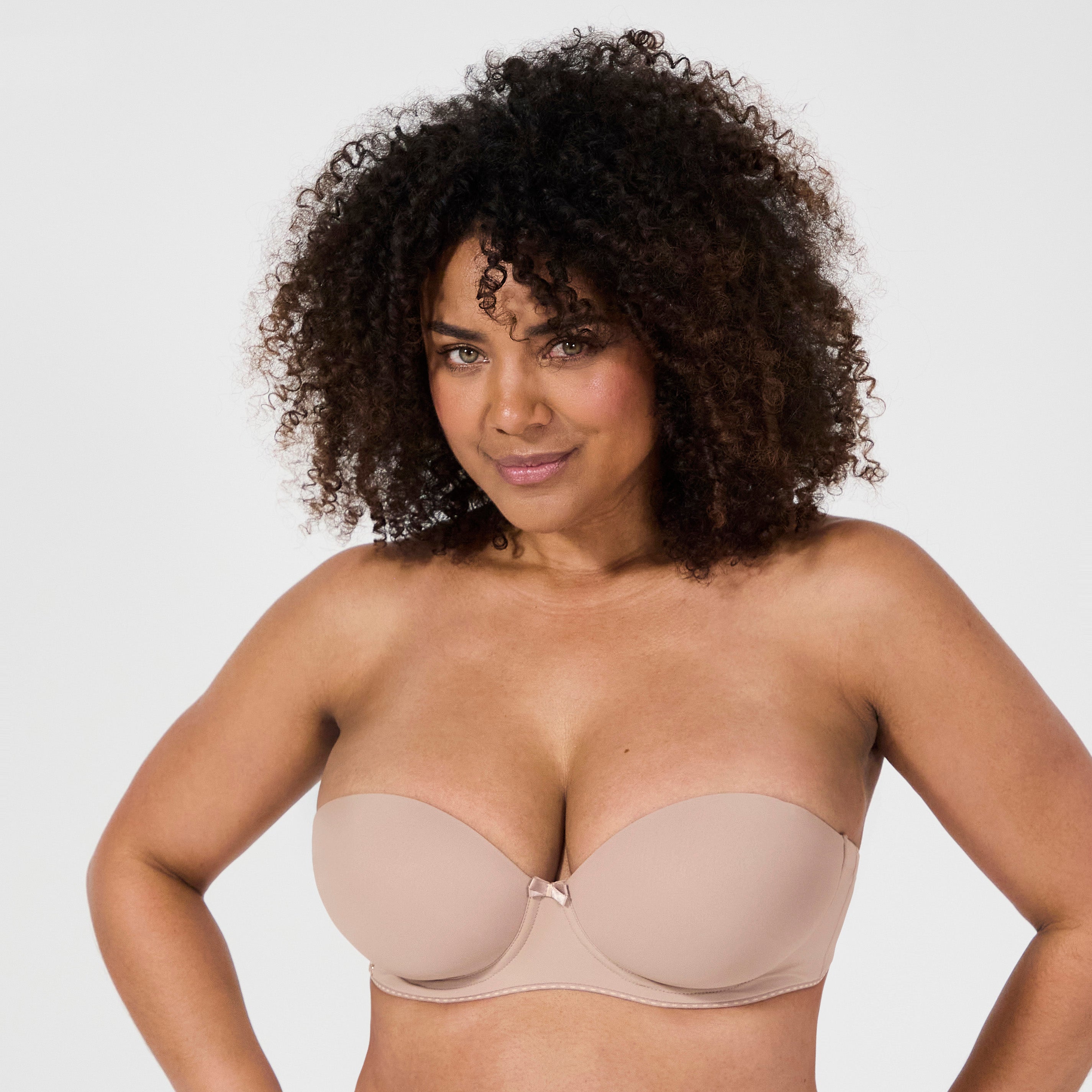 Soutien-gorge bandeau avec armatures nude foncé Just daily
