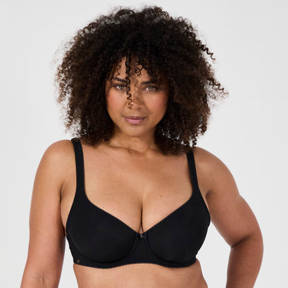 Just Daily Black Underwired Molded Bra