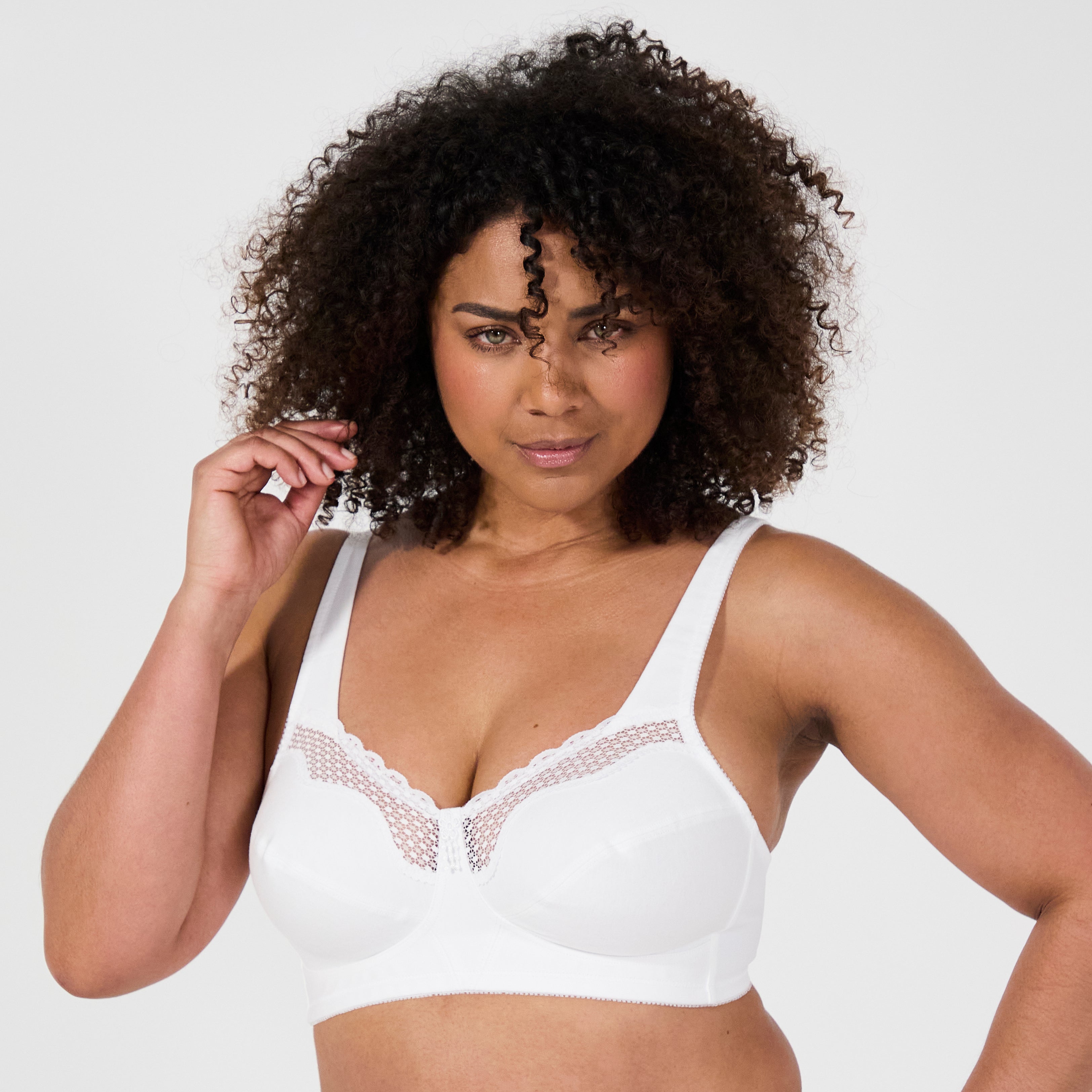 Cotton Comfort white underwired bra