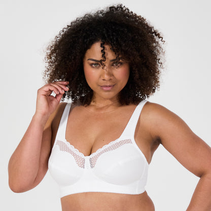 Cotton Comfort white underwired bra