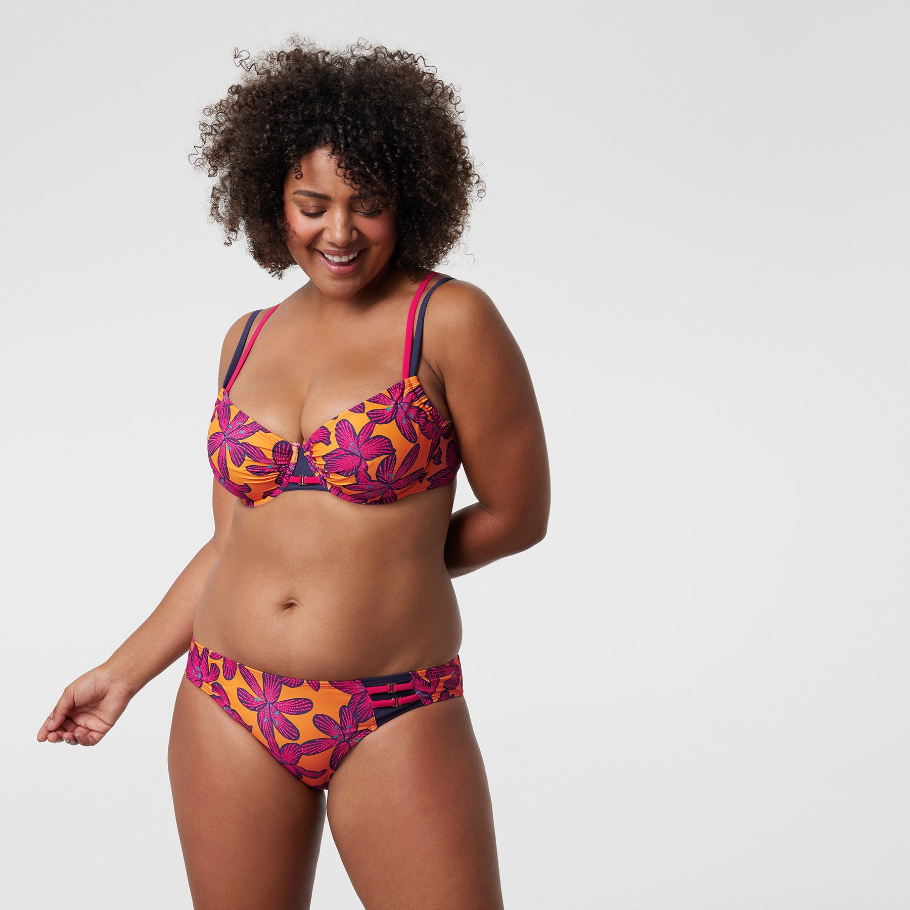 Haut de maillot de bain couvrance modulable à armatures Maragogi Imprimé floral